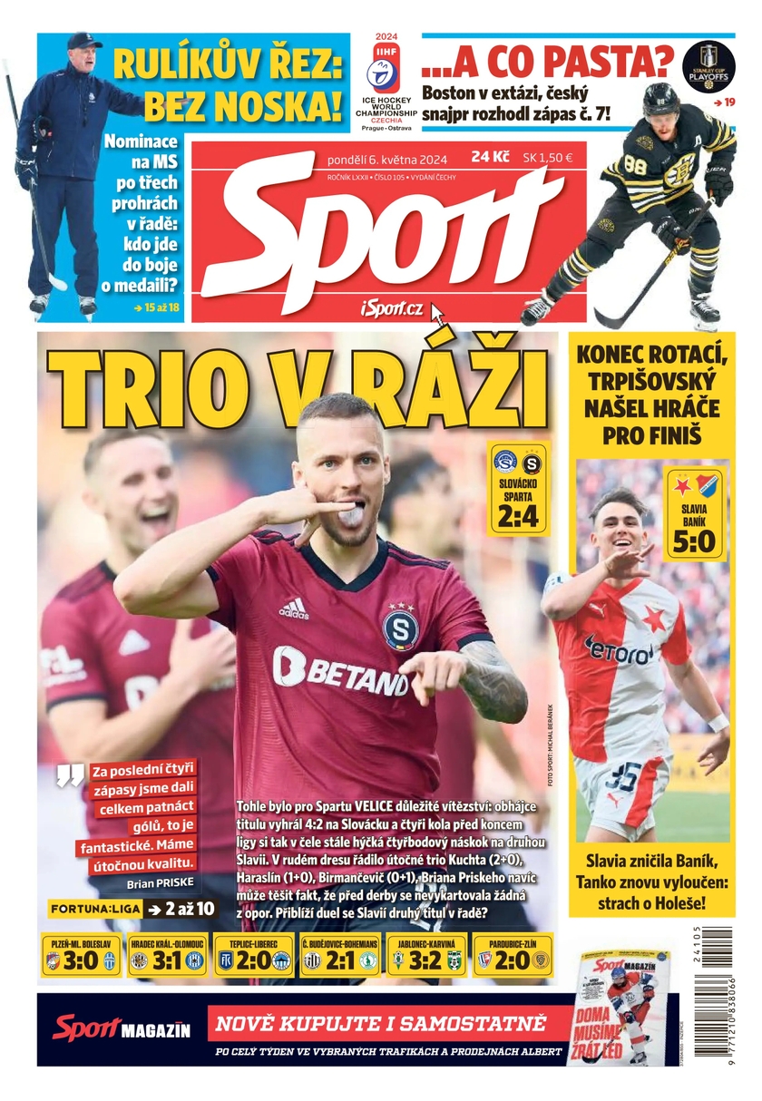 E-magazín Sport - 6.5.2024 - CZECH NEWS CENTER a. s.