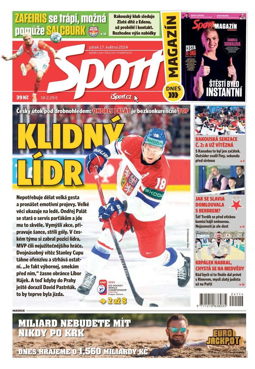 E-magazín Sport - 17.5.2024 - CZECH NEWS CENTER a. s.