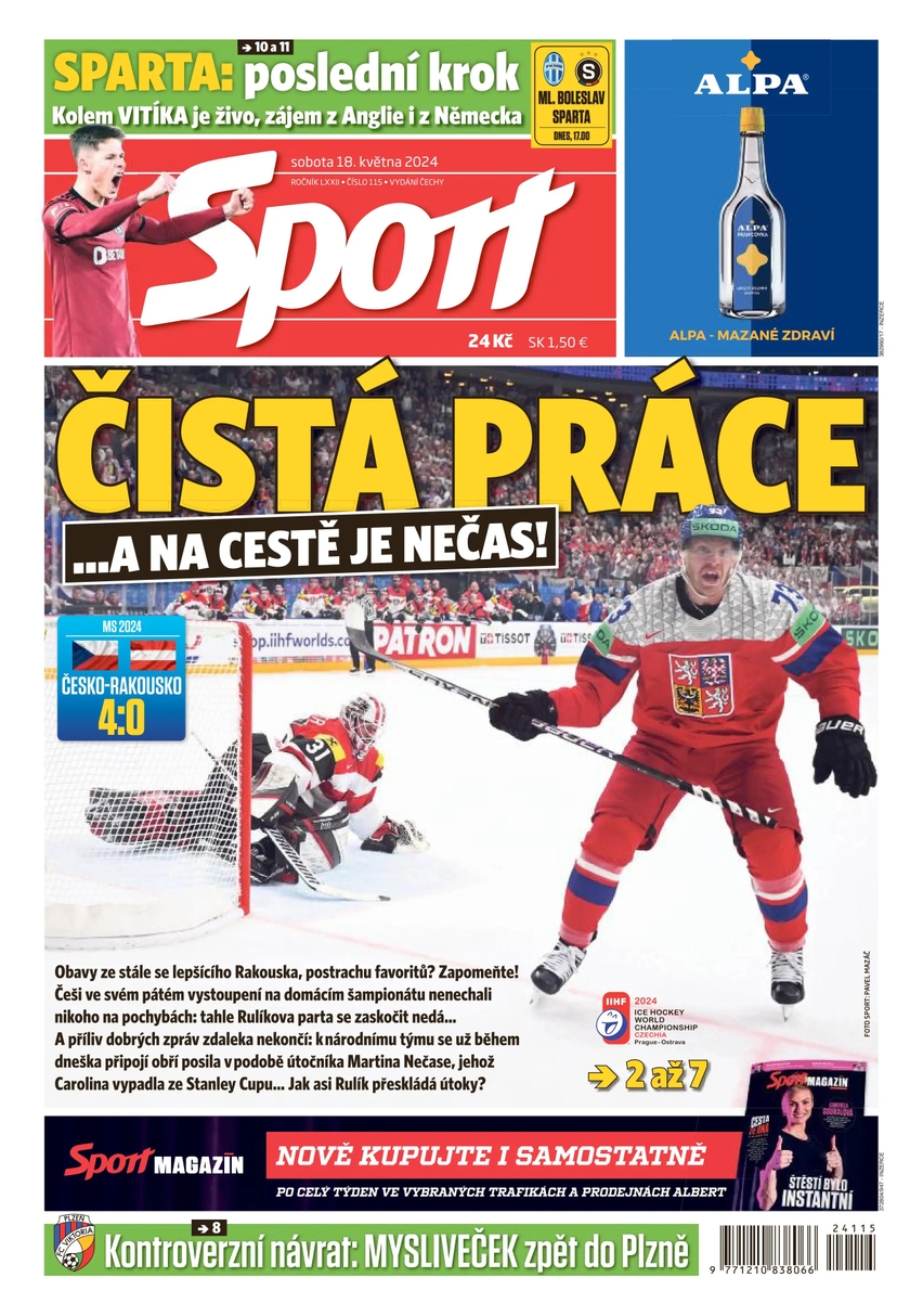 E-magazín Sport - 18.5.2024 - CZECH NEWS CENTER a. s.
