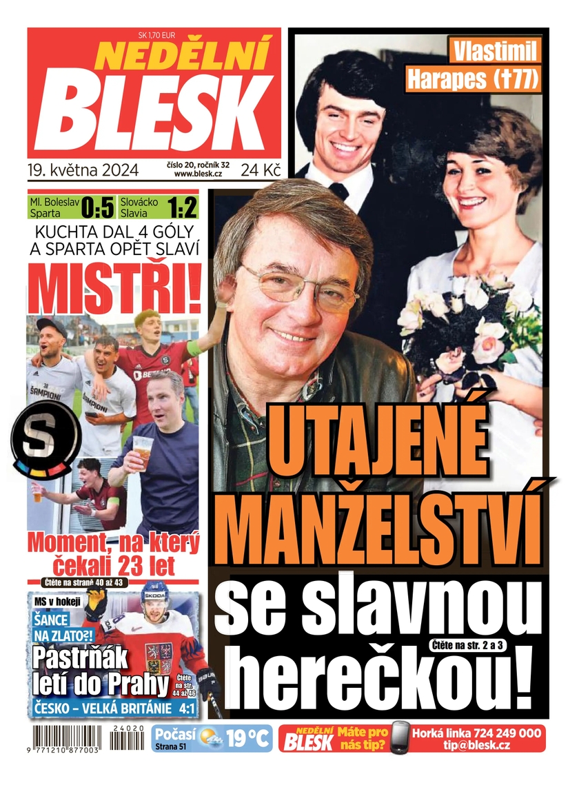 E-magazín NEDĚLNÍ BLESK - 20/2024 - CZECH NEWS CENTER a. s.