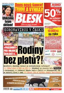Obálka BLESK - 12.3.2020