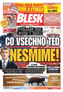 Obálka BLESK - 13.3.2020