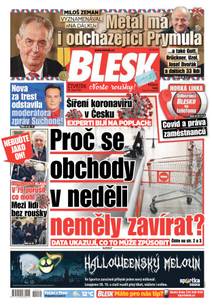 Obálka BLESK - 29.10.2020