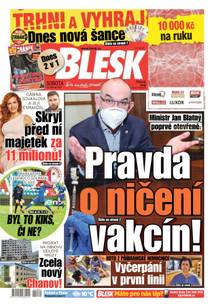 Obálka BLESK - 13.3.2021