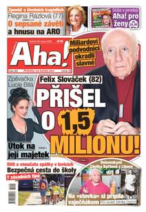 Obálka Aha! - 30.8.2025