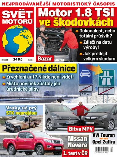 Časopis SVĚT MOTORŮ - 05/16 - CZECH NEWS CENTER a. s.