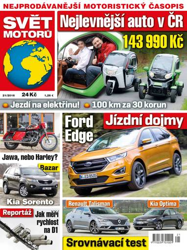 Časopis SVĚT MOTORŮ - 21/16 - CZECH NEWS CENTER a. s.