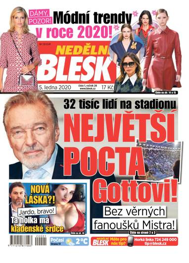 NEDĚLNÍ BLESK - 1/2020 - CZECH NEWS CENTER a. s.