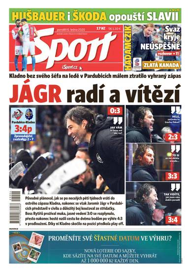 Sport - 6.1.2020 - CZECH NEWS CENTER a. s.