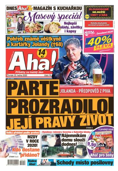 Aha! - 23.1.2020 - CZECH NEWS CENTER a. s.