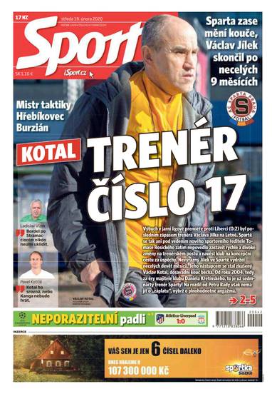 Sport - 19.2.2020 - CZECH NEWS CENTER a. s.