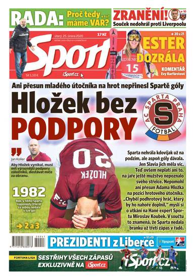 Sport - 25.2.2020 - CZECH NEWS CENTER a. s.