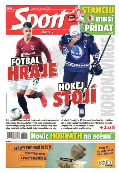 Sport - 12.3.2020 - CZECH NEWS CENTER a. s.