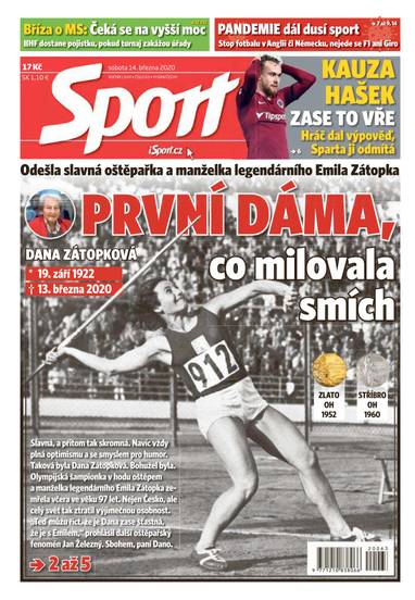Sport - 14.3.2020 - CZECH NEWS CENTER a. s.