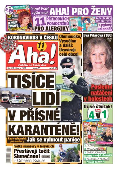Aha! - 17.3.2020 - CZECH NEWS CENTER a. s.