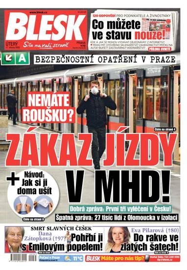 BLESK - 17.3.2020 - CZECH NEWS CENTER a. s.