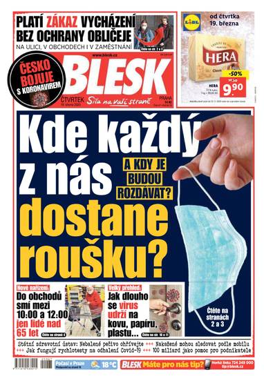 BLESK - 19.3.2020 - CZECH NEWS CENTER a. s.