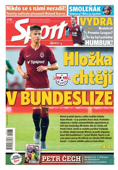 Sport - 19.3.2020 - CZECH NEWS CENTER a. s.