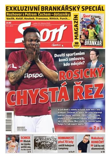Sport - 20.3.2020 - CZECH NEWS CENTER a. s.