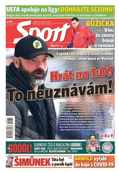 Sport - 4.4.2020 - CZECH NEWS CENTER a. s.