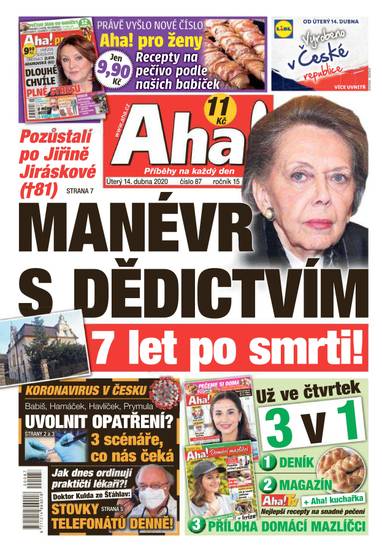 Aha! - 14.4.2020 - CZECH NEWS CENTER a. s.