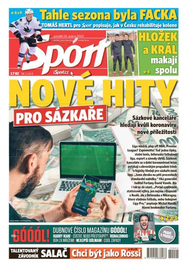 Sport - 20.4.2020 - CZECH NEWS CENTER a. s.