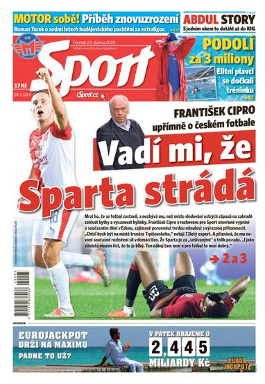 Sport - 23.4.2020 - CZECH NEWS CENTER a. s.