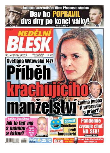 NEDĚLNÍ BLESK - 19/2020 - CZECH NEWS CENTER a. s.