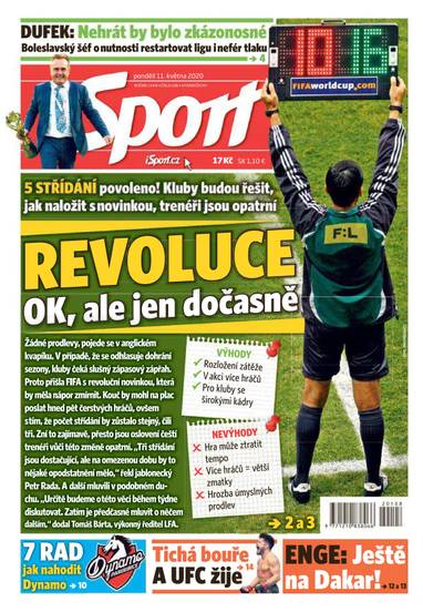 Sport - 11.5.2020 - CZECH NEWS CENTER a. s.