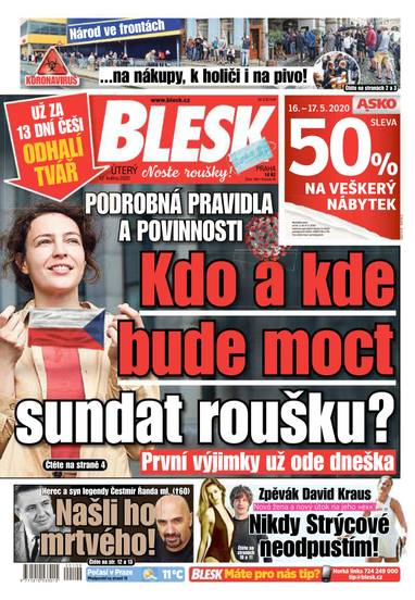 BLESK - 12.5.2020 - CZECH NEWS CENTER a. s.