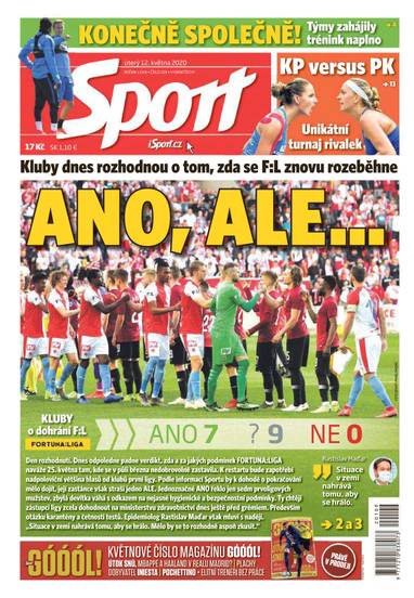 Sport - 12.5.2020 - CZECH NEWS CENTER a. s.