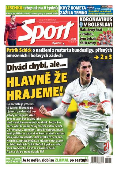 Sport - 19.5.2020 - CZECH NEWS CENTER a. s.