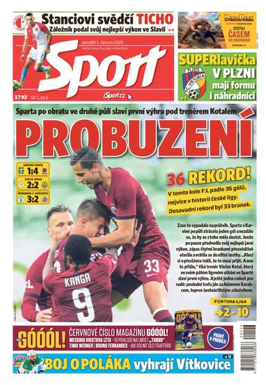 Sport - 1.6.2020 - CZECH NEWS CENTER a. s.