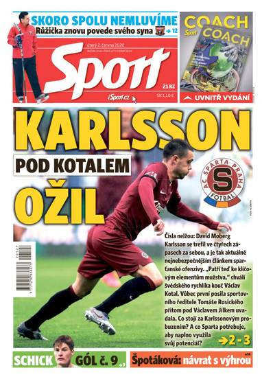 Sport - 2.6.2020 - CZECH NEWS CENTER a. s.