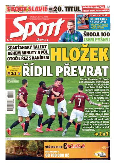 Sport - 24.6.2020 - CZECH NEWS CENTER a. s.