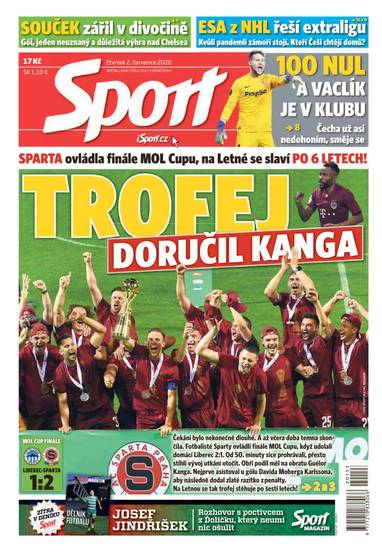 Sport - 2.7.2020 - CZECH NEWS CENTER a. s.