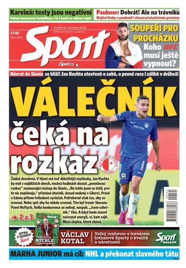 Sport - 16.7.2020 - CZECH NEWS CENTER a. s.