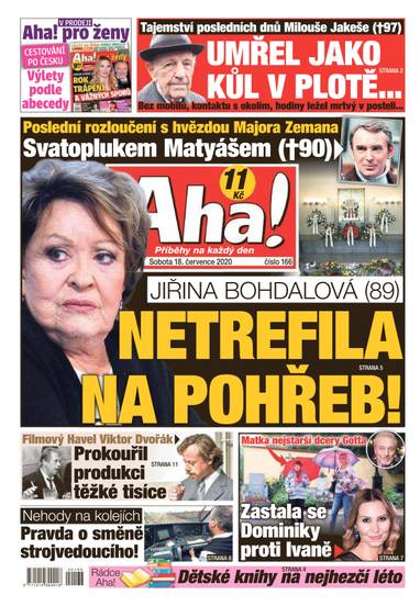 Aha! - 18.7.2020 - CZECH NEWS CENTER a. s.