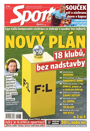 Sport - 18.7.2020 - CZECH NEWS CENTER a. s.