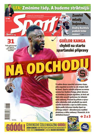 Sport - 25.7.2020 - CZECH NEWS CENTER a. s.
