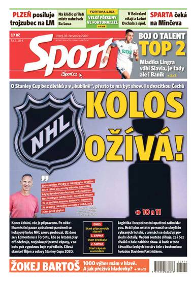 Sport - 28.7.2020 - CZECH NEWS CENTER a. s.