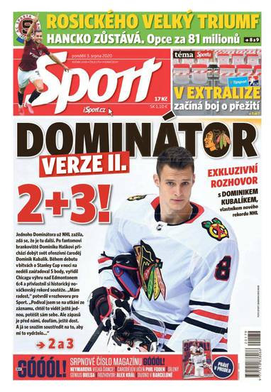 Sport - 3.8.2020 - CZECH NEWS CENTER a. s.
