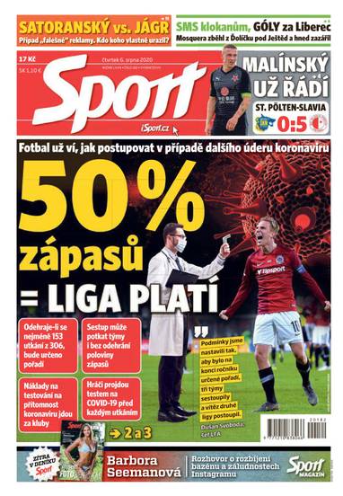 Sport - 6.8.2020 - CZECH NEWS CENTER a. s.