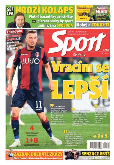 Sport - 10.8.2020 - CZECH NEWS CENTER a. s.