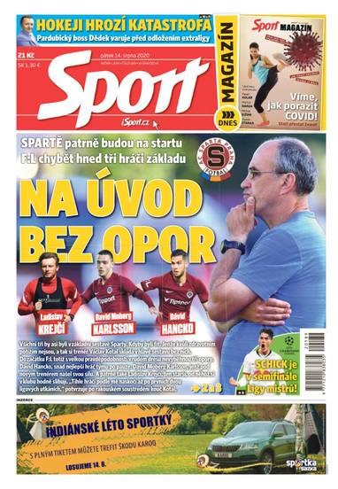 Sport - 14.8.2020 - CZECH NEWS CENTER a. s.