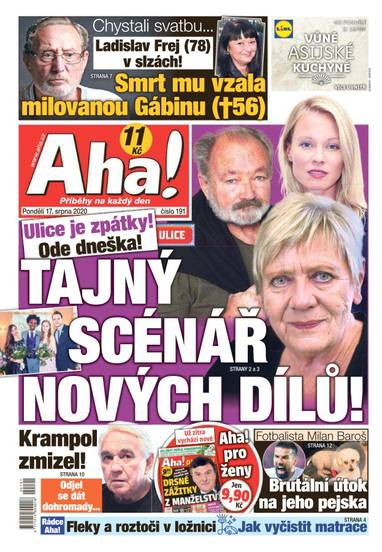Aha! - 17.8.2020 - CZECH NEWS CENTER a. s.