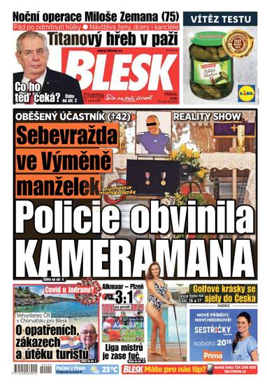 BLESK - 27.8.2020 - CZECH NEWS CENTER a. s.