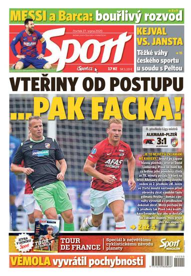 Sport - 27.8.2020 - CZECH NEWS CENTER a. s.