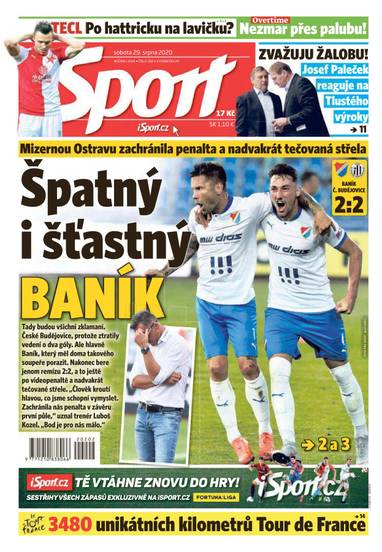 Sport - 29.8.2020 - CZECH NEWS CENTER a. s.