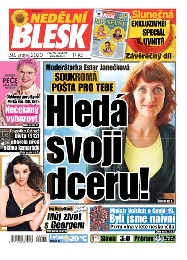 NEDĚLNÍ BLESK - 35/2020 - CZECH NEWS CENTER a. s.